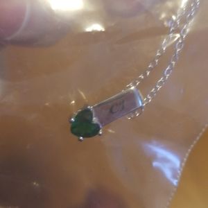 Green heart necklace